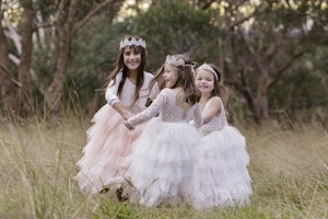 young girls dancing